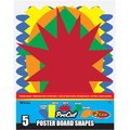 Bazic Products Bazic 5059-48 Fluorescent Pre-Cut Poster Board Shapes Case of 48 5059
